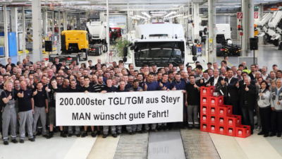Dvestotisíci truck z fabriky v Steyri